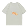 100% Cotton T-Shirt With Pizza Print In Green