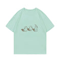 Green Rabbit Print Casual T-Shirt